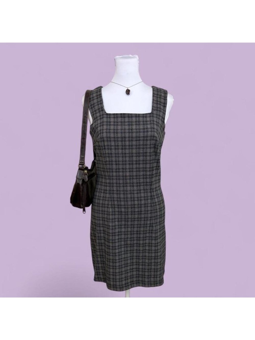 90s plaid grunge dress